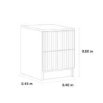 Set Dormitorio con Cajones Royal Cloud Cabecera Gold 2 plz + 2 Veladores Brisse - Imagen 2