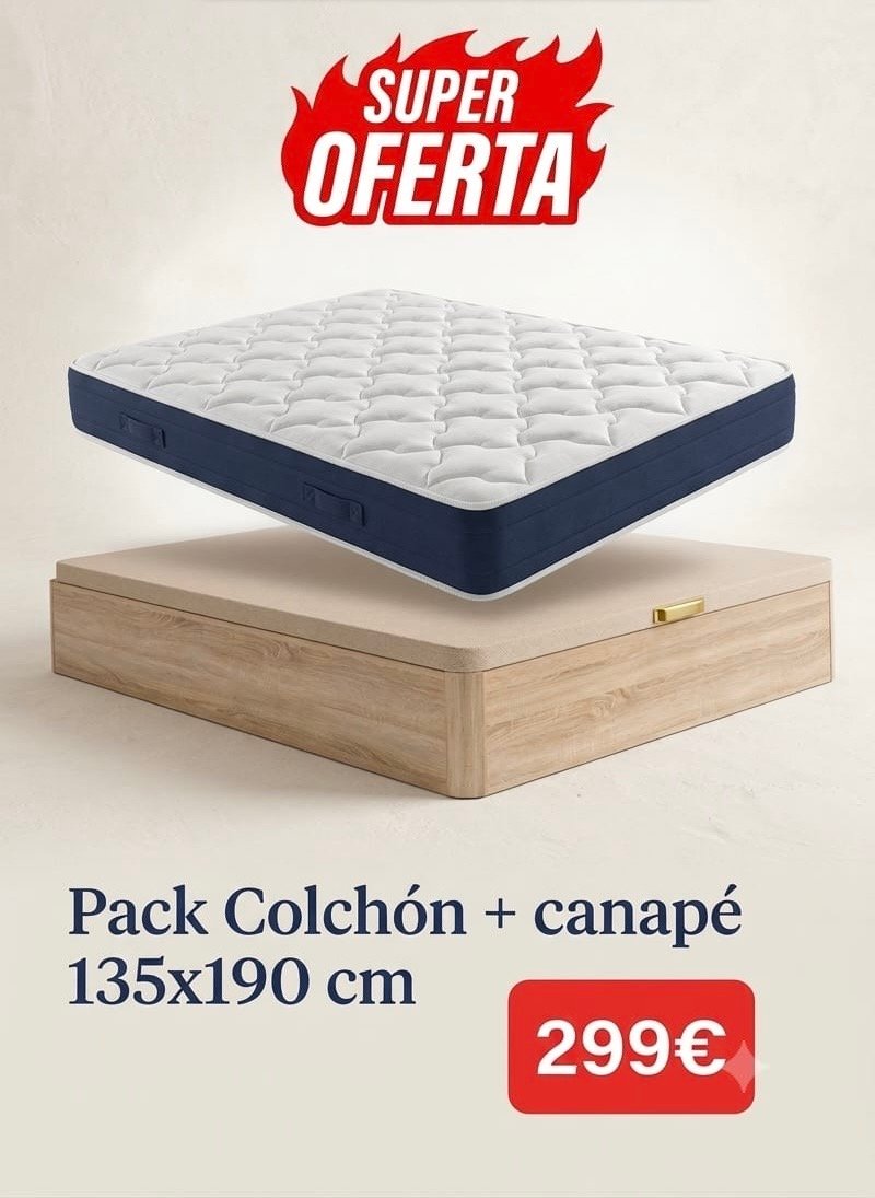 ef597c65-afda-4e57-82fa-58c8466c38de Pack Canapé y Colchón - Imagen 1